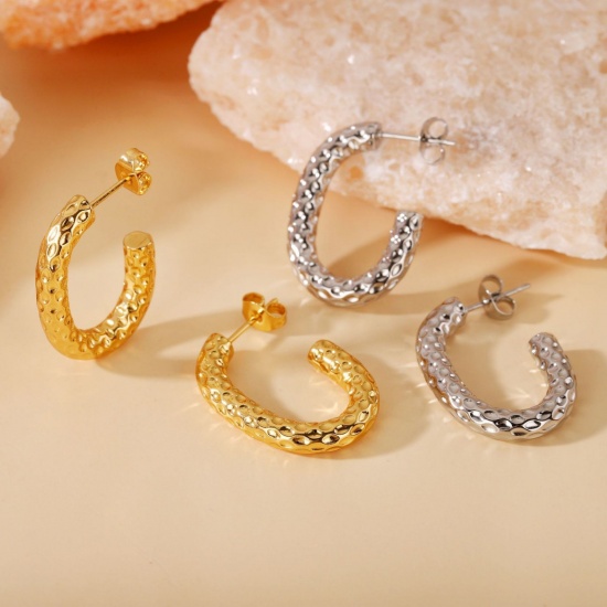 Picture of Wholesale Exquisite Stylish Hoop Earrings, Multicolor 304 Stainless Steel, Women's Eco-friendly Gift Jewelry Supply
