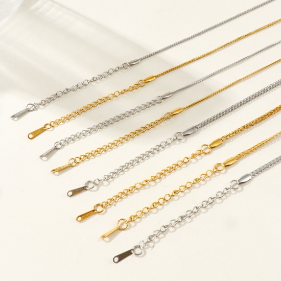 Picture of Wholesale 304 Stainless Steel Foxtail Chain Anklet, Multicolor Eco-friendly, Women's Stylish Minimalist Gift Jewelry Supply
