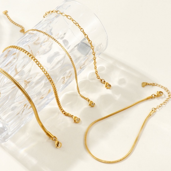 Picture of Wholesale 304 Stainless Steel Anklet, 18K Real Gold Plated Eco-friendly PVD Waterproof Anti-Tarnish Hypoallergenic, Women's Stylish Minimalist Gift Jewelry Supply
