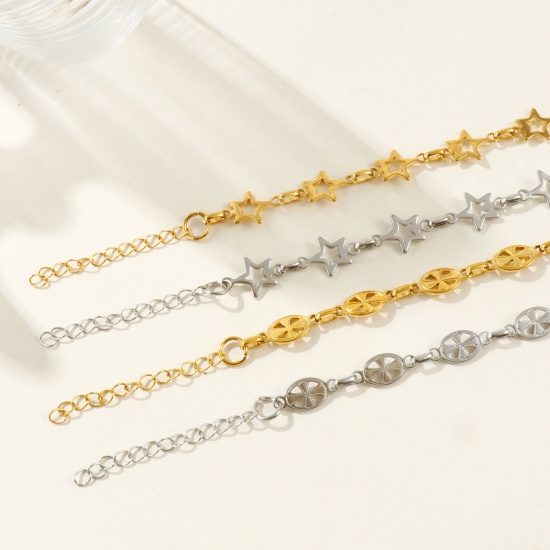 Picture of Wholesale 304 Stainless Steel Handmade Link Chain Anklet, Eco-friendly, Women's Stylish Minimalist Gift Jewelry Supply