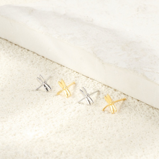 Picture of Wholesale Exquisite Stylish Ear Post Stud Earrings, Real Gold Plated Brass, Women's Eco-friendly Gift Jewelry Supply