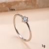 Picture of Wholesale Clear Rhinestone Unadjustable Rings, 304 Stainless Steel, Eco-friendly