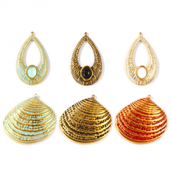 Picture of Eco-friendly PVD Waterproof Anti-Tarnish Hypoallergenic 304 Stainless Steel Charms Wholesale 18K Real Gold Plated