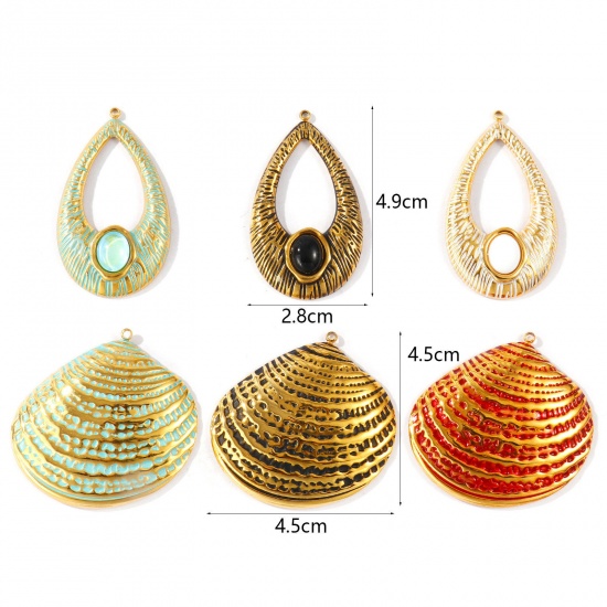Picture of Eco-friendly PVD Waterproof Anti-Tarnish Hypoallergenic 304 Stainless Steel Charms Wholesale 18K Real Gold Plated