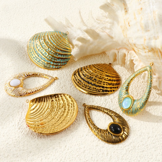 Picture of Eco-friendly PVD Waterproof Anti-Tarnish Hypoallergenic 304 Stainless Steel Charms Wholesale 18K Real Gold Plated