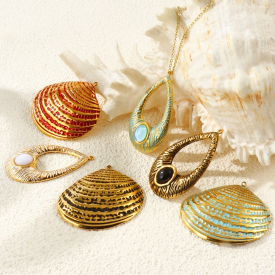 Picture of Eco-friendly PVD Waterproof Anti-Tarnish Hypoallergenic 304 Stainless Steel Charms Wholesale 18K Real Gold Plated