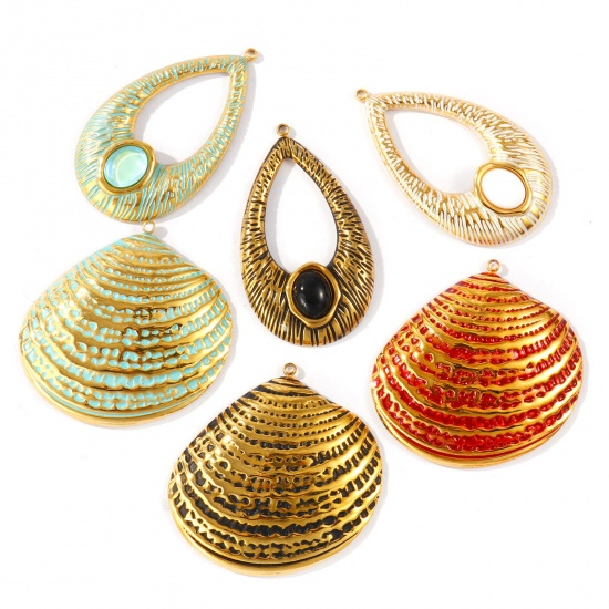 Picture of Eco-friendly PVD Waterproof Anti-Tarnish Hypoallergenic 304 Stainless Steel Charms Wholesale 18K Real Gold Plated