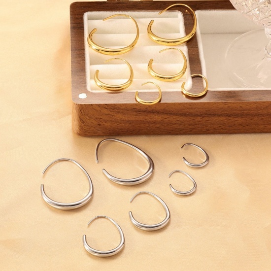 Picture of Wholesale Exquisite Stylish Hoop Earrings, Drop Multicolor 304 Stainless Steel, Women's Eco-friendly Gift Jewelry Supply