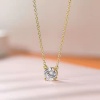 Picture of Wholesale Round Clear Rhinestone Pendant Charm Necklace, Multicolor 304 Stainless Steel Women's Eco-friendly PVD Exquisite Stylish Gift Jewelry For Retailer, 40cm(15.7") + 5cm(2") long