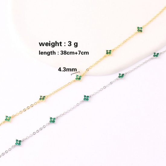 Picture of Wholesale Flower Multicolour Cubic Zirconia Necklace & Earrings, Brass, Women's Ins Style Stylish Gift Jewelry For Retailer