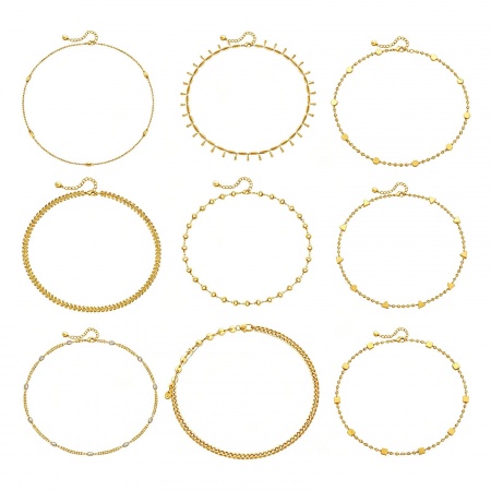 Picture of Wholesale Necklace, 18K Gold Plated Brass, Women's Simple Ins Style Gift Jewelry For Retailer