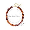 Imagen de Ábaco Multicolor Con Cuentas Collar & Pulsera Al Por Mayor, Cadenas de Curb Chapado en Oro Acero Inoxidable & Resina, Mujeres Hipoalergénico Bohemia Estilo Étnico Regalo Joyería Para Minorista, 1 Unidad