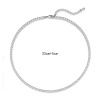 Picture of Wholesale Clear Cubic Zirconia Choker Necklace, Multicolor Brass Women's Simple Stylish Gift Jewelry For Retailer, 38cm(15") + 5cm(2") long