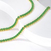 Picture of Wholesale Clear Cubic Zirconia Choker Necklace, Multicolor Brass Women's Simple Stylish Gift Jewelry For Retailer, 38cm(15") + 5cm(2") long