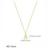 Picture of Wholesale Capital Alphabet Initial Letter Pendant Charm Necklace, 18K Gold Plated Brass Ball Chain, Women's Simple Dainty Gift Jewelry For Retailer, 40cm(15.7") + 5cm(2") long