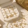 Immagine di 2 Pz Ecologico Ottone Ciondoli Pendenti All'Ingrosso 18K Vero Oro Placcato