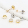 Picture of Brass & Silicone Ear Nuts Post Stopper Earring Findings Wholesale Multicolor