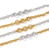Picture of Wholesale 304 Stainless Steel Link Cable Chain Bracelets, Unisex Simple Ins Style Gift Jewelry Supply, 17cm(6.7") + 5cm(2") long