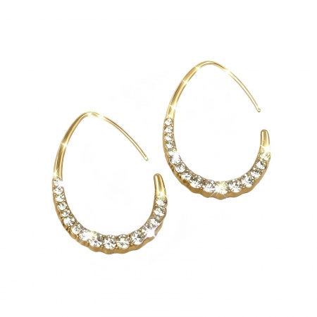 Picture of Wholesale Simple Stylish Hoop Earrings, Drop Multicolor Brass, Women's Gift Jewelry Supply, 3.9cm x 2.8cm