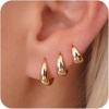 Picture of Wholesale Simple Stylish Hoop Earrings, Round Multicolor Brass, Women's Gift Jewelry Supply