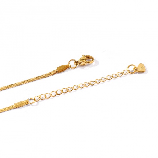 Picture of Wholesale 304 Stainless Steel Snake Chain Anklet, 18K Real Gold Plated Eco-friendly PVD Waterproof Anti-Tarnish Hypoallergenic, Women's Stylish & Casual Minimalist Gift Jewelry Supply