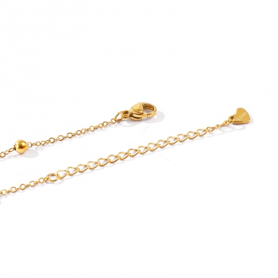 Picture of Wholesale 304 Stainless Steel Link Cable Chain Anklet, 18K Real Gold Plated Eco-friendly PVD Waterproof Anti-Tarnish Hypoallergenic, Women's Stylish & Casual Minimalist Gift Jewelry Supply