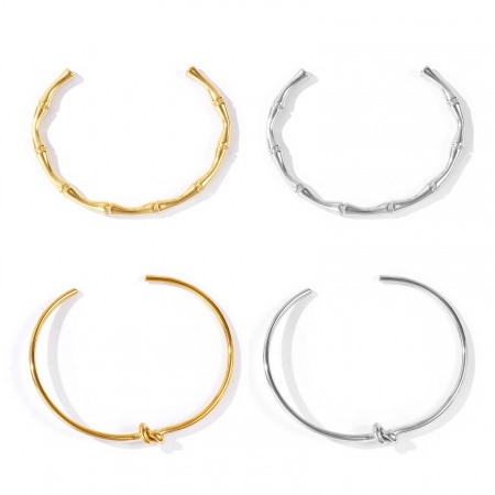 Picture of Wholesale 304 Stainless Steel Open Cuff Bangles Bracelets, Multicolor Eco-friendly, Women's Exquisite Stylish Gift Jewelry Supply, 1 Piece