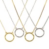Picture of 1 Piece Brass Simple Charm Holder Necklace Wholesale Circle Ring