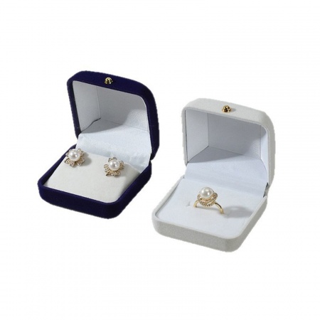 Picture of Velvet & Iron Based Alloy Jewelry Box For Necklace Bracelet Ring Gift Display Packaging Multicolor
