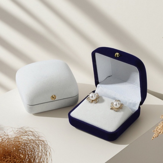 Immagine di 1 Pz Velluto & Ferro Portagioie per Collana, Braccialetto, Anello, Confezione Regalo Multicolore