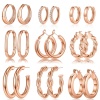 Immagine di Semplice Elegante Set di Orecchini All'Ingrosso, Tondo Ovale Multicolore Ottone, Donne Regalo Fornitura di Gioielli, 1 Serie