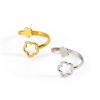 Picture of Wholesale Women's Gift Flower Open Adjustable Rings, Multicolor 304 Stainless Steel, Eco-friendly PVD Exquisite Stylish Jewelry Supply, 18mm(US Size 7.75)