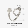 Picture of Wholesale Women's Gift Flower Open Adjustable Rings, Multicolor 304 Stainless Steel, Eco-friendly PVD Exquisite Stylish Jewelry Supply, 18mm(US Size 7.75)