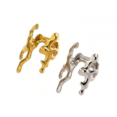 Immagine di Donne Regalo Aperto Anello All'Ingrosso, Multicolore 304 Acciaio Inossidabile, PVD Ecologica Gioielli Oceanici Elegante Fornitura di Gioielli, 17.9mm (taglia di US: 7.75), 1 Pz