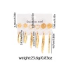 Picture of Wholesale Classic Simple & Casual Ear Post Stud Earrings Set, 18K Gold Plated 304 Stainless Steel, Women's Gift Jewelry Supply, 1 Pack ( 12 PCs/Set)