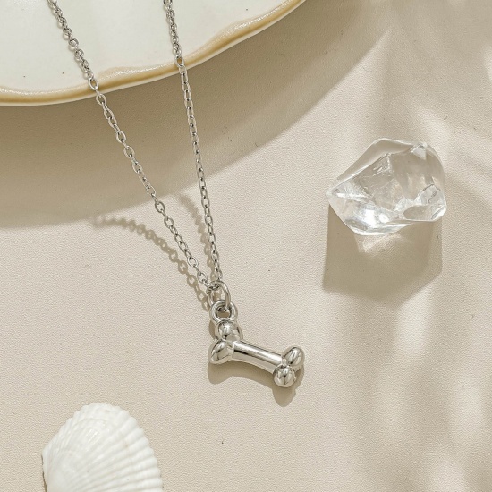 Picture of Wholesale Pendant Charm Necklace, Multicolor 304 Stainless Steel Link Cable Chain, Women's PVD Stylish & Casual Minimalist Gift Jewelry For Retailer, 40cm(15.7") + 5cm(2") long