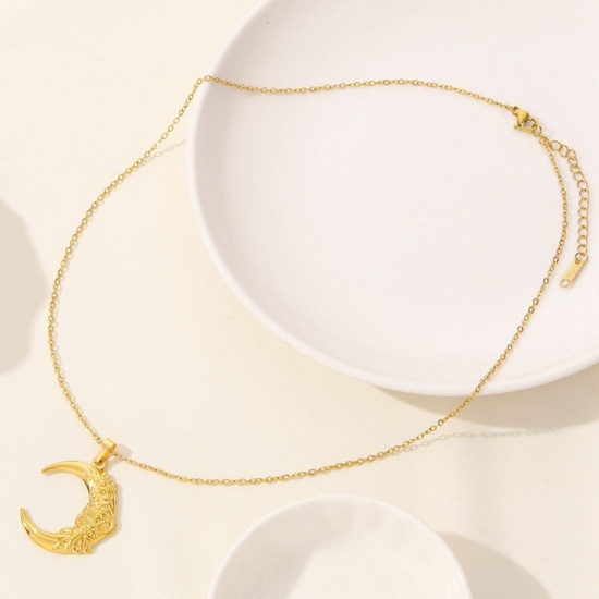 Immagine di Collana con Ciondolo All'Ingrosso, Multicolore 304 Acciaio Inossidabile Catena a Cavo, Donne PVD Elegante & Casual Minimalista Regalo Gioielli Per Rivenditore, 1 Pz