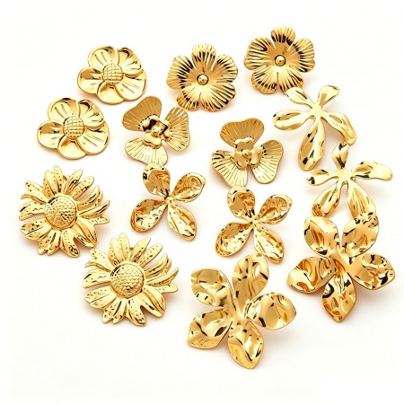 Immagine di Classico Semplice & Casual Orecchini Set All'Ingrosso, Placcato Oro 18K 304 Acciaio Inossidabile, Donne Regalo Fornitura di Gioielli, 1 Paio