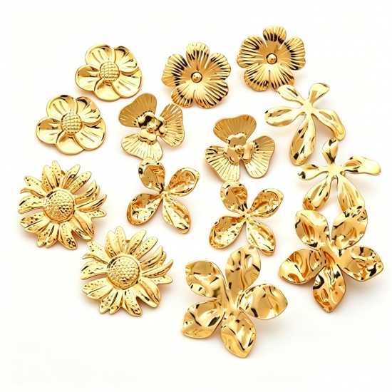 Picture of Wholesale Classic Simple & Casual Ear Post Stud Earrings Set, 18K Gold Plated 304 Stainless Steel, Women's Gift Jewelry Supply