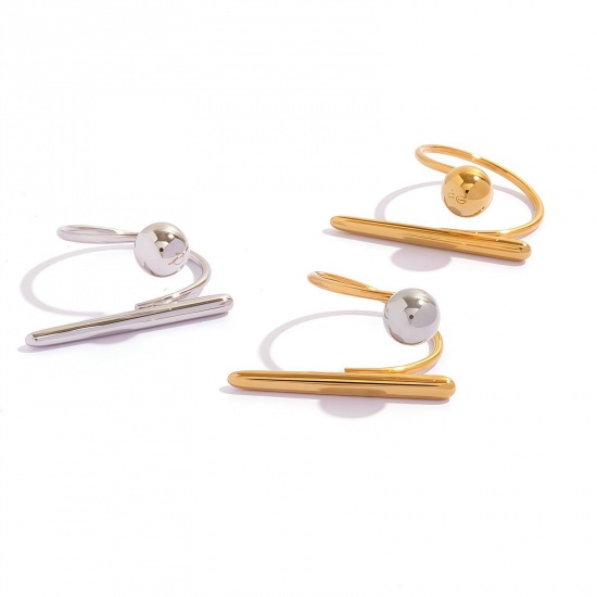 Picture of Wholesale Unisex Gift Open Adjustable Rings, Multicolor 304 Stainless Steel, Eco-friendly Vacuum Plating Ins Style Stylish Jewelry Supply, 20.2mm(US Size 10.5)