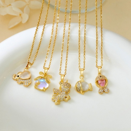 Picture of Wholesale Pendant Charm Necklace, 18K Gold Plated 304 Stainless Steel Women's Eco-friendly Exquisite Stylish Gift Jewelry For Retailer