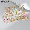 Picture of Wholesale Exquisite Stylish Ear Post Stud Earrings, 18K Gold Plated 304 Stainless Steel, Women's Eco-friendly PVD Gift Jewelry Supply