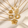 Picture of Wholesale Pendant Charm Necklace, 18K Gold Plated 304 Stainless Steel Women's Eco-friendly PVD Exquisite Stylish Gift Jewelry For Retailer