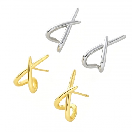 Picture of Wholesale Exquisite Stylish Ear Post Stud Earrings, Multicolor Brass, Women's Gift Jewelry Supply, 19.8mm x 9.8mm