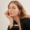 Picture of Wholesale Exquisite Stylish Ear Post Stud Earrings, Multicolor Brass, Women's Gift Jewelry Supply, 21mm x 11mm