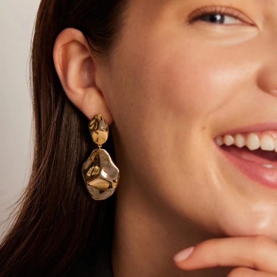 Picture of Wholesale Exquisite Stylish Ear Post Stud Earrings, Multicolor Brass, Women's Gift Jewelry Supply, 3.6cm x 1.5cm