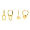Picture of Wholesale Simple Stylish Huggie Hoop Earrings, 18K Real Gold Plated Brass, Women's Eco-friendly Gift Jewelry Supply, Post/ Wire Size: 0.8mm(20 gauge)