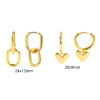 Picture of Wholesale Simple Stylish Huggie Hoop Earrings, 18K Real Gold Plated Brass, Women's Eco-friendly Gift Jewelry Supply, Post/ Wire Size: 0.8mm(20 gauge)