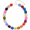 Picture of Wholesale Multicolor Beaded Necklace, 18K Gold Plated Stainless Steel & Resin, Women's Ethnic Bohemia Boho Gift Jewelry For Retailer, 40cm(15.7") + 5cm(2") long