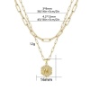 Picture of Wholesale Capital Alphabet Initial Letter Message " A-Z " Layered Stackable Necklace Set, 304 Stainless Steel Paperclip Link Chain, Unisex Eco-friendly PVD Stylish Hip Hop Gift Jewelry For Retailer, 1 Set ( 2 PCs/Set)